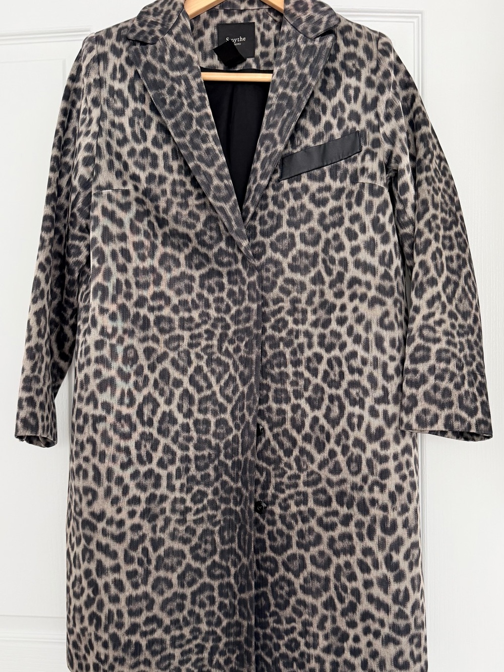 Smythe Leopard Print Coat - Gray